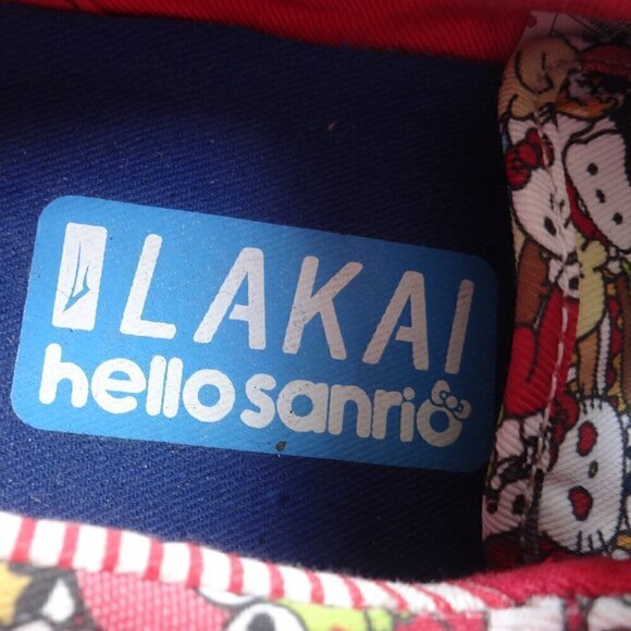 LAKAI Hello Sanrio canvas sneakers size men's/youth 4, Camby style, Kitty print - Picture 2 of 15